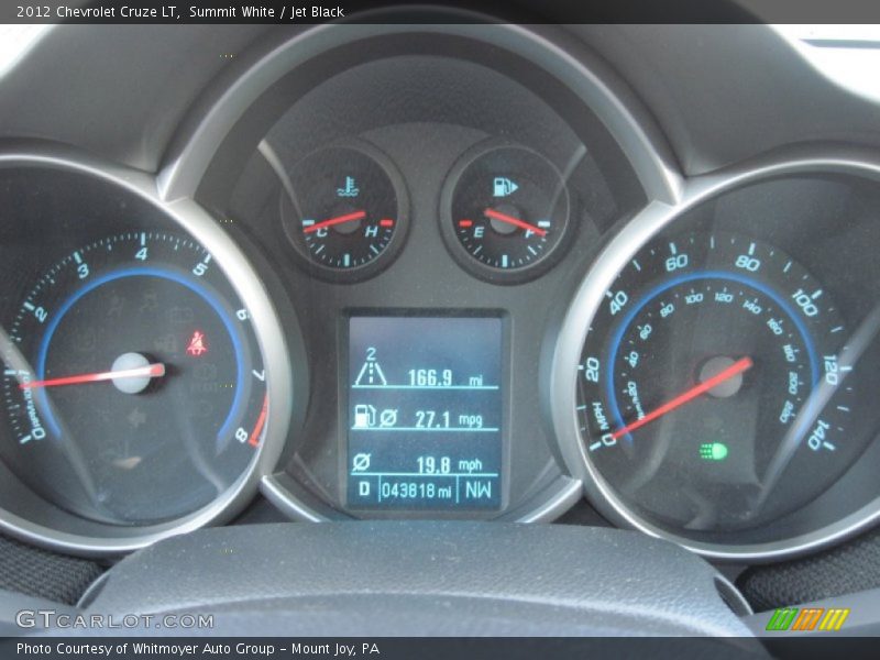 Summit White / Jet Black 2012 Chevrolet Cruze LT