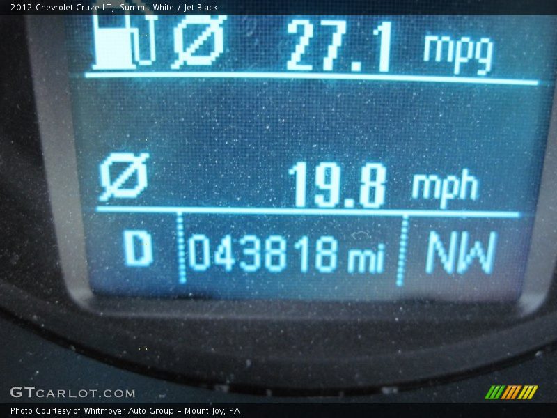 Summit White / Jet Black 2012 Chevrolet Cruze LT