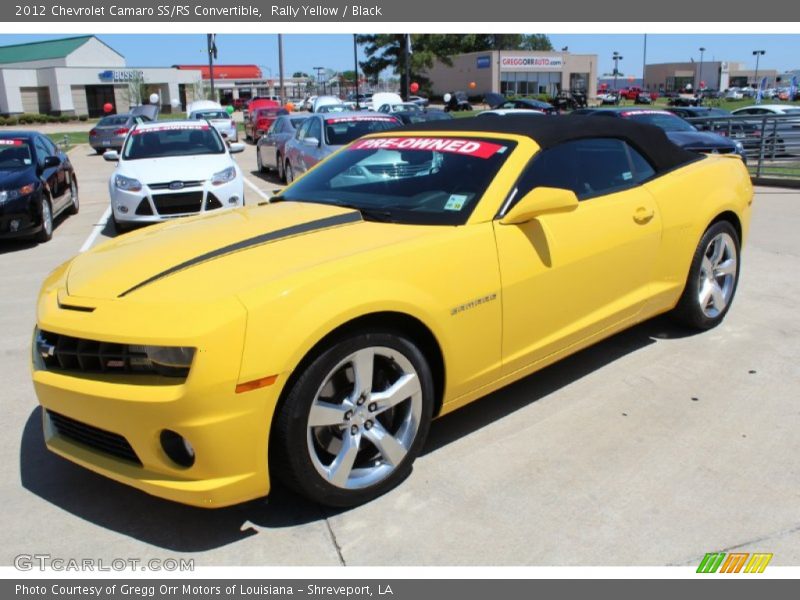 Rally Yellow / Black 2012 Chevrolet Camaro SS/RS Convertible