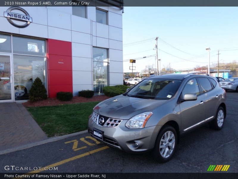 Gotham Gray / Gray 2010 Nissan Rogue S AWD