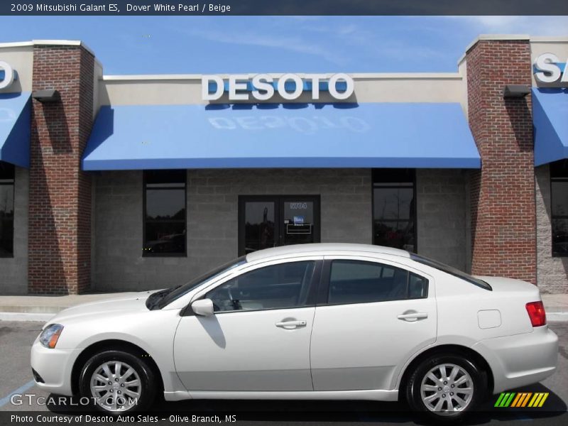 Dover White Pearl / Beige 2009 Mitsubishi Galant ES