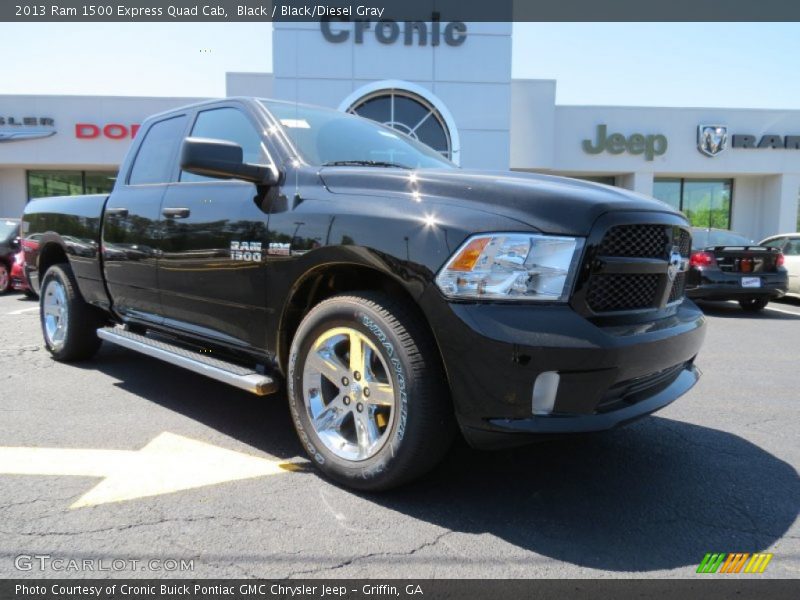 Black / Black/Diesel Gray 2013 Ram 1500 Express Quad Cab