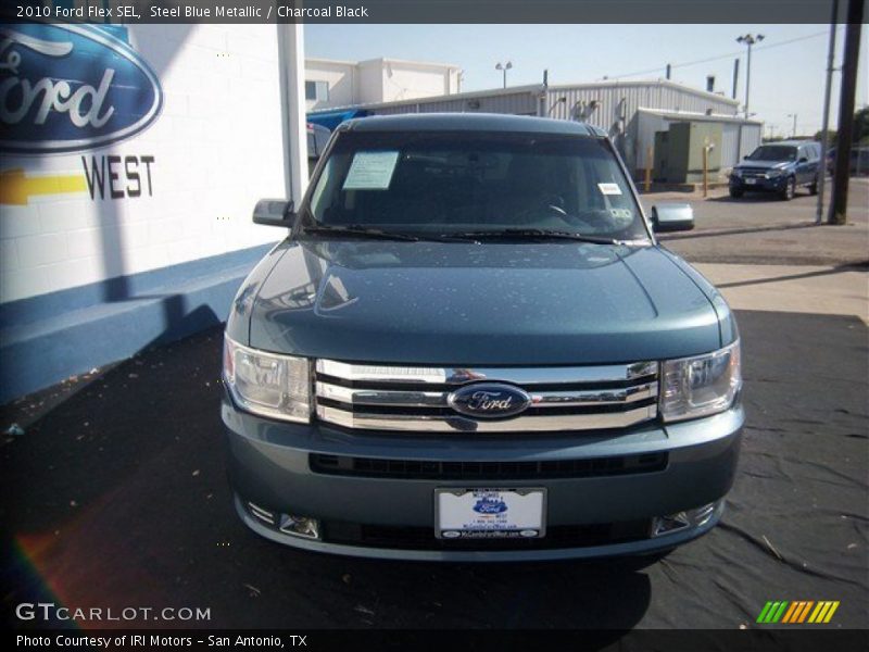 Steel Blue Metallic / Charcoal Black 2010 Ford Flex SEL