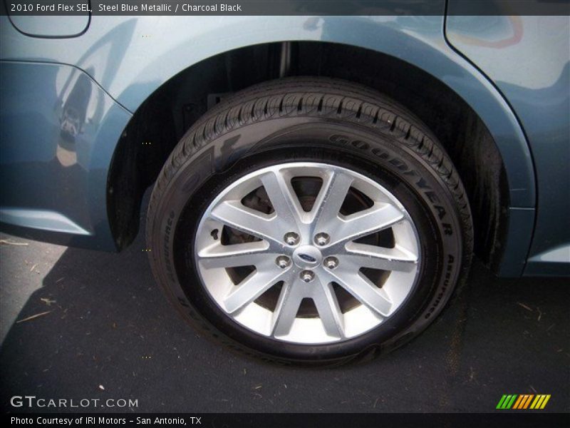 Steel Blue Metallic / Charcoal Black 2010 Ford Flex SEL