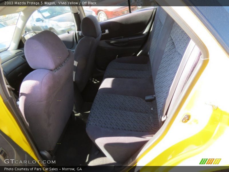 Rear Seat of 2003 Protege 5 Wagon