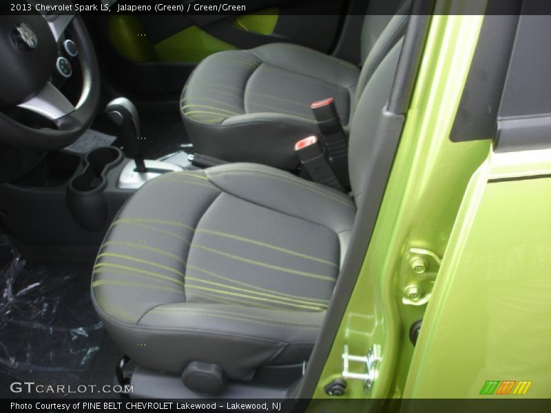 Jalapeno (Green) / Green/Green 2013 Chevrolet Spark LS