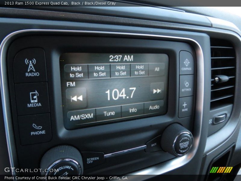 Black / Black/Diesel Gray 2013 Ram 1500 Express Quad Cab
