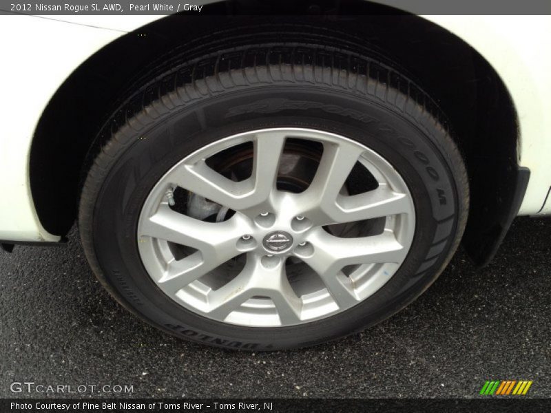 Pearl White / Gray 2012 Nissan Rogue SL AWD