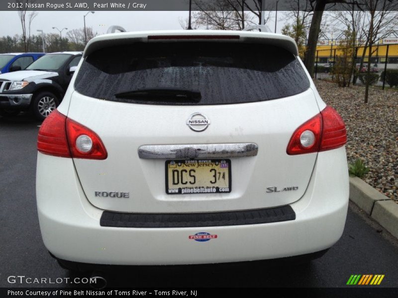 Pearl White / Gray 2012 Nissan Rogue SL AWD
