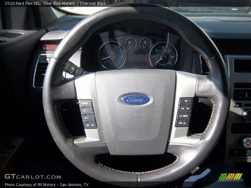 Steel Blue Metallic / Charcoal Black 2010 Ford Flex SEL