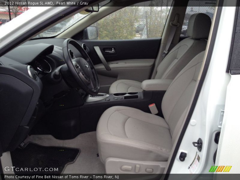 Pearl White / Gray 2012 Nissan Rogue SL AWD