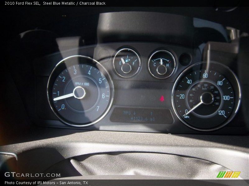 Steel Blue Metallic / Charcoal Black 2010 Ford Flex SEL