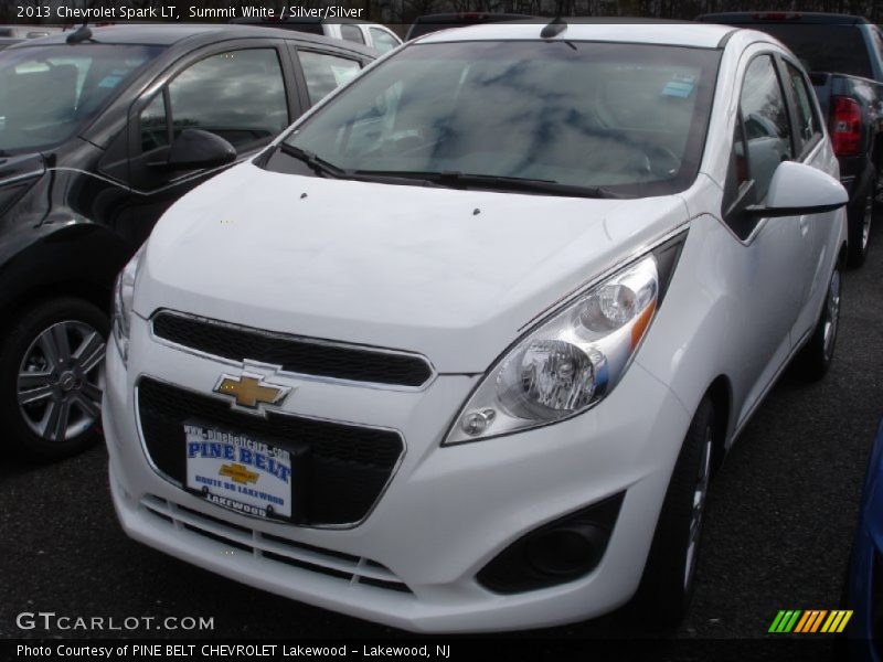 Summit White / Silver/Silver 2013 Chevrolet Spark LT