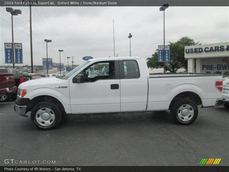 Oxford White / Stone/Medium Stone 2009 Ford F150 XL SuperCab