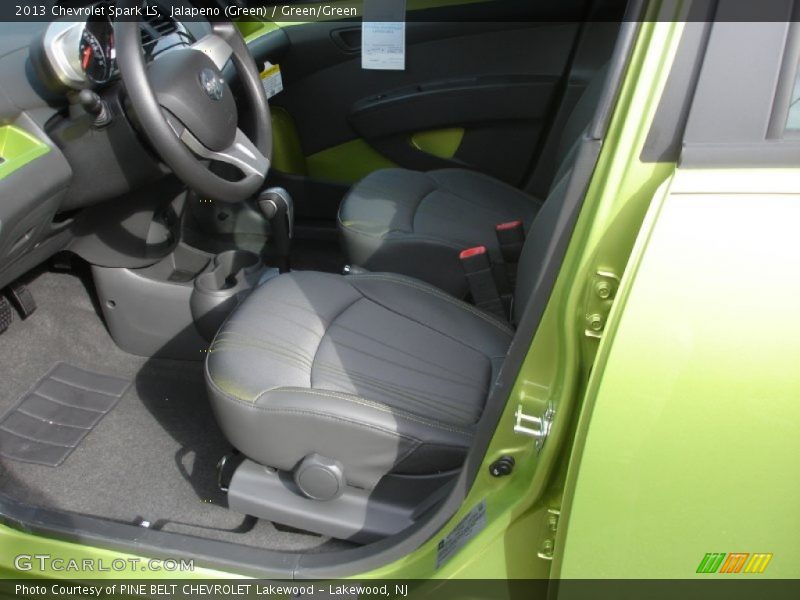 Jalapeno (Green) / Green/Green 2013 Chevrolet Spark LS