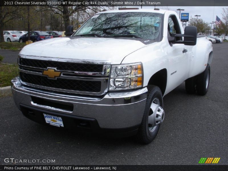 Summit White / Dark Titanium 2013 Chevrolet Silverado 3500HD WT Regular Cab 4x4 Dually