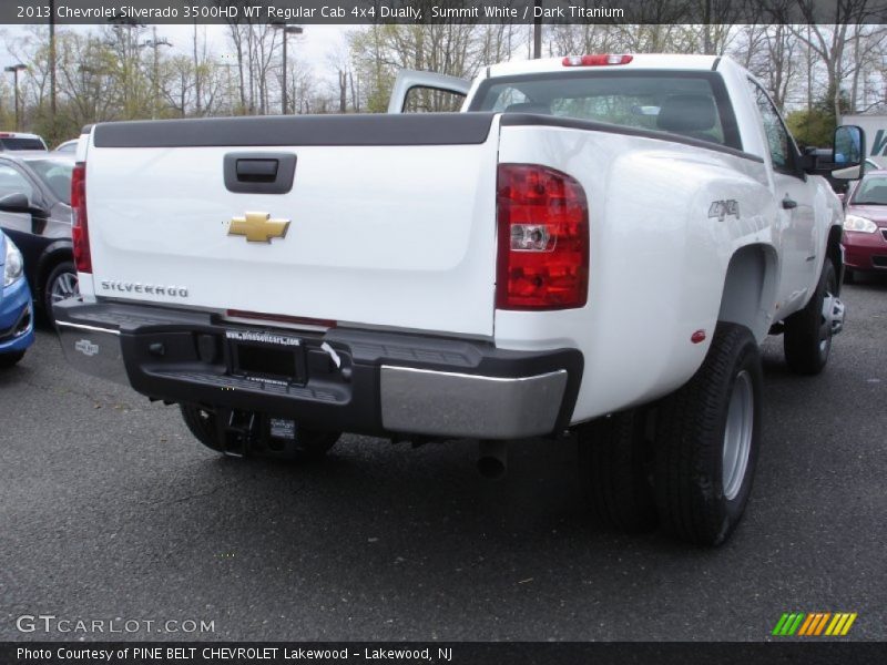 Summit White / Dark Titanium 2013 Chevrolet Silverado 3500HD WT Regular Cab 4x4 Dually