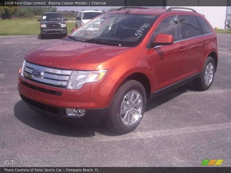 Blazing Copper Metallic / Charcoal 2008 Ford Edge Limited