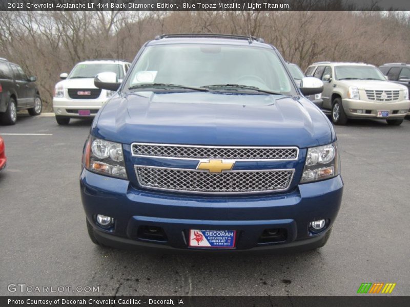 Blue Topaz Metallic / Light Titanium 2013 Chevrolet Avalanche LT 4x4 Black Diamond Edition