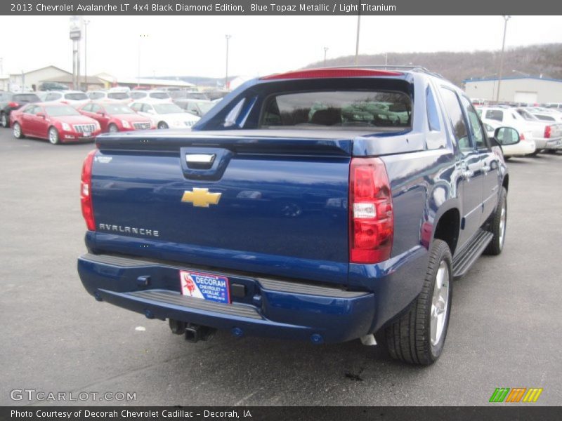 Blue Topaz Metallic / Light Titanium 2013 Chevrolet Avalanche LT 4x4 Black Diamond Edition