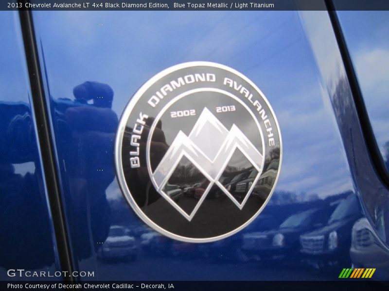 Blue Topaz Metallic / Light Titanium 2013 Chevrolet Avalanche LT 4x4 Black Diamond Edition