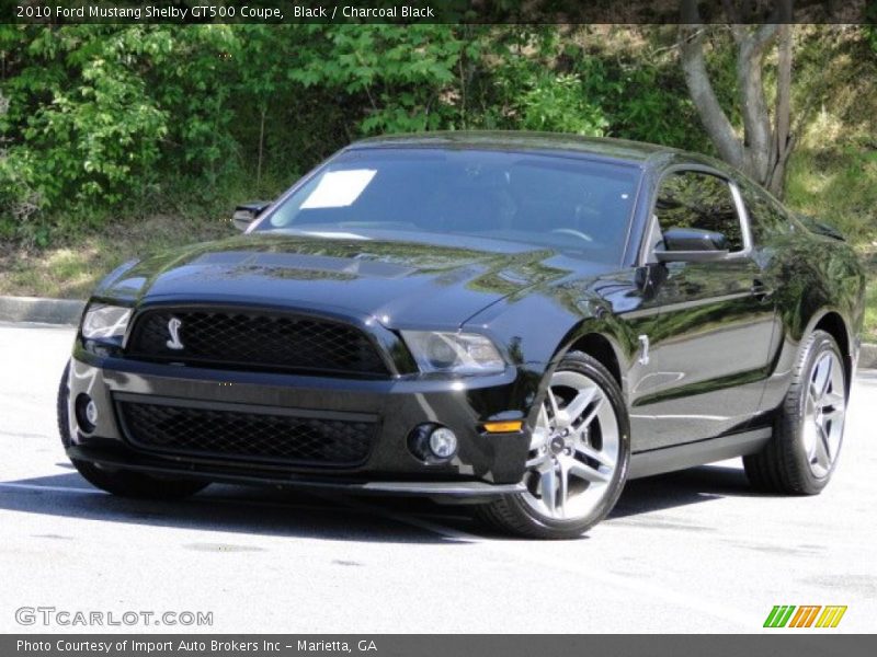 Black / Charcoal Black 2010 Ford Mustang Shelby GT500 Coupe