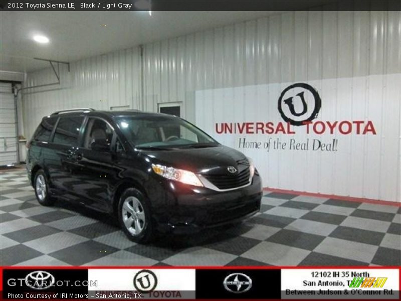 Black / Light Gray 2012 Toyota Sienna LE
