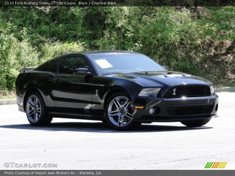 Black / Charcoal Black 2010 Ford Mustang Shelby GT500 Coupe