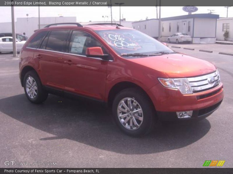 Blazing Copper Metallic / Charcoal 2008 Ford Edge Limited