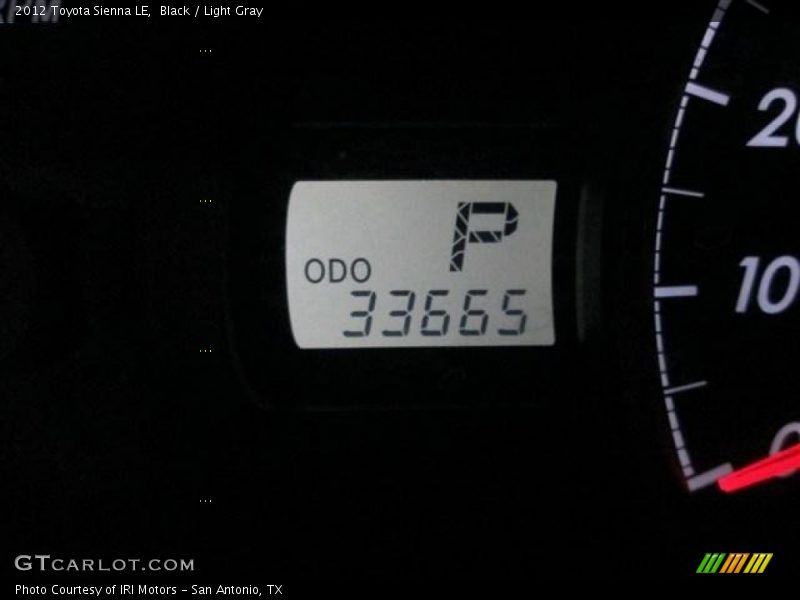 Black / Light Gray 2012 Toyota Sienna LE