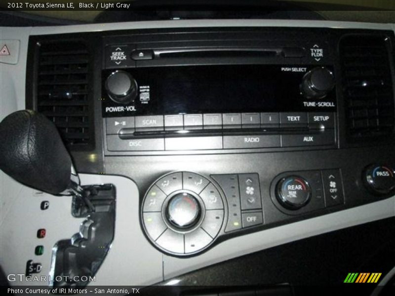 Black / Light Gray 2012 Toyota Sienna LE