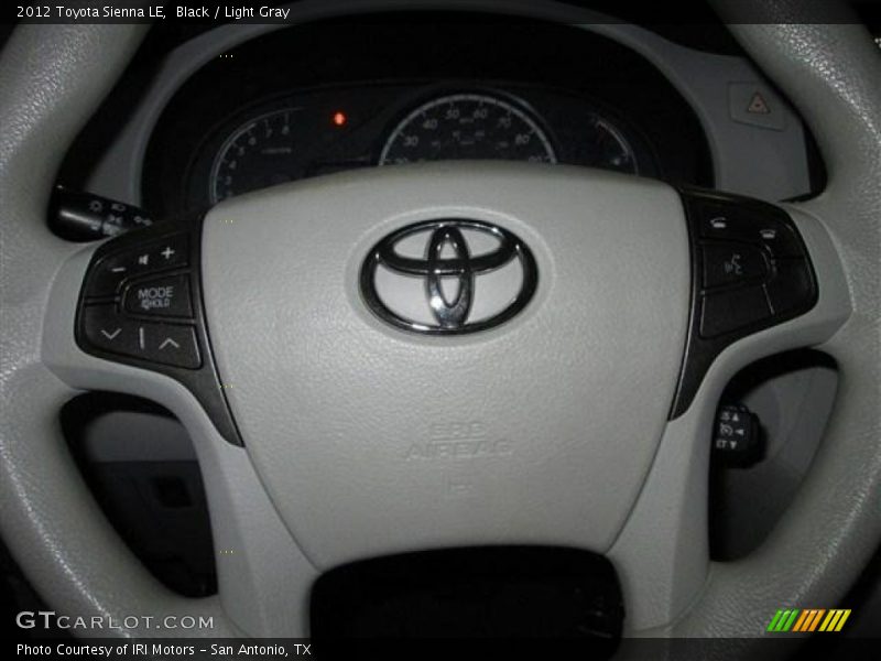 Black / Light Gray 2012 Toyota Sienna LE