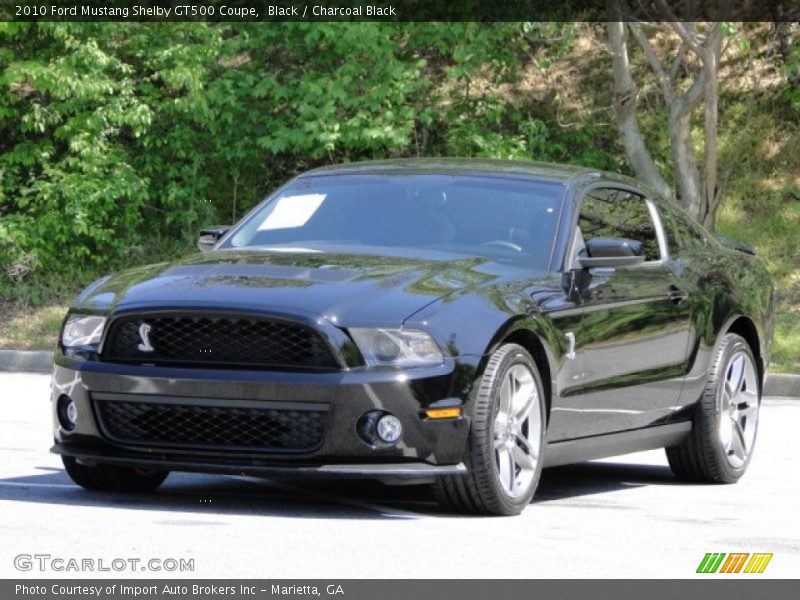 Black / Charcoal Black 2010 Ford Mustang Shelby GT500 Coupe
