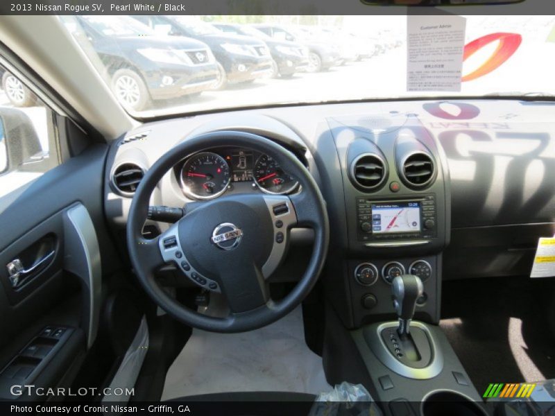 Pearl White / Black 2013 Nissan Rogue SV