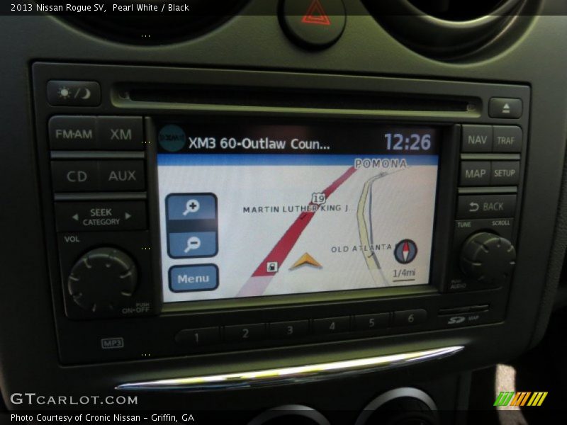 Pearl White / Black 2013 Nissan Rogue SV