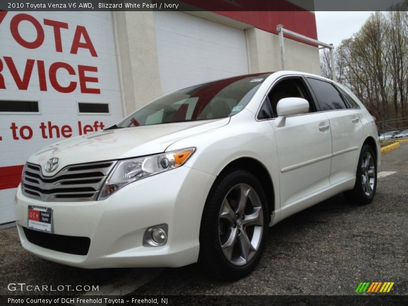Blizzard White Pearl / Ivory 2010 Toyota Venza V6 AWD