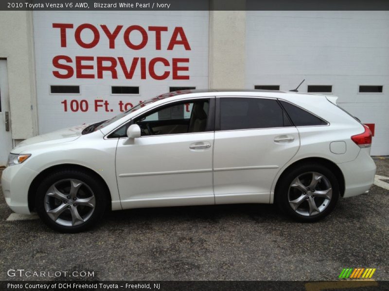 Blizzard White Pearl / Ivory 2010 Toyota Venza V6 AWD