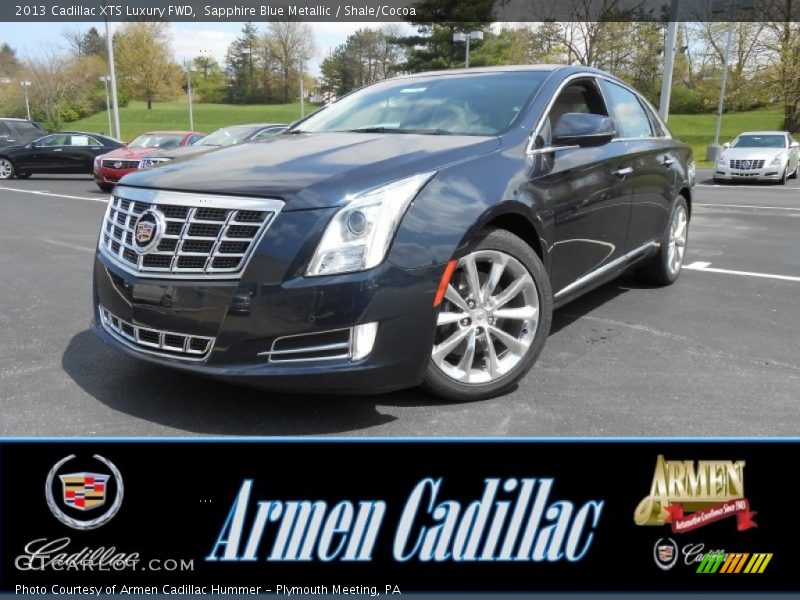 Sapphire Blue Metallic / Shale/Cocoa 2013 Cadillac XTS Luxury FWD