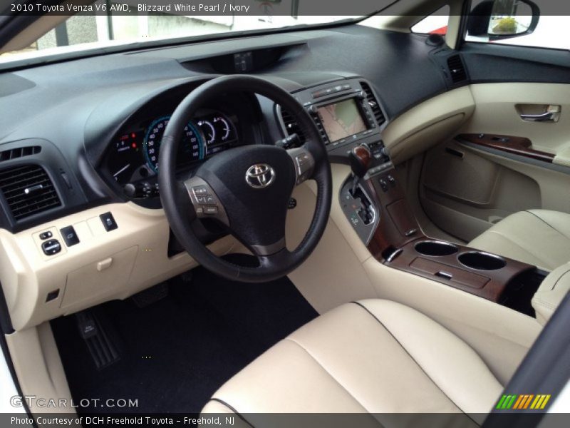 Blizzard White Pearl / Ivory 2010 Toyota Venza V6 AWD