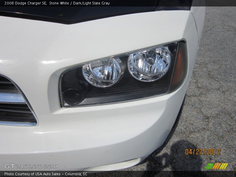 Stone White / Dark/Light Slate Gray 2008 Dodge Charger SE