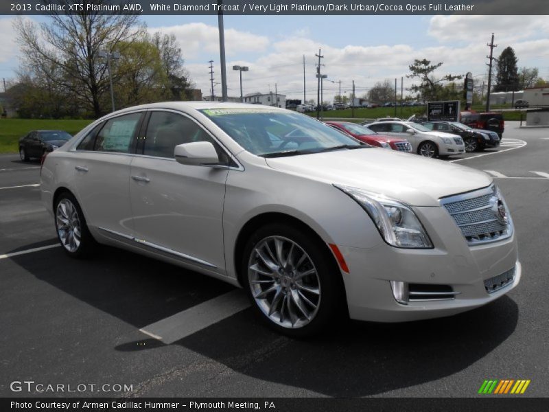 White Diamond Tricoat / Very Light Platinum/Dark Urban/Cocoa Opus Full Leather 2013 Cadillac XTS Platinum AWD