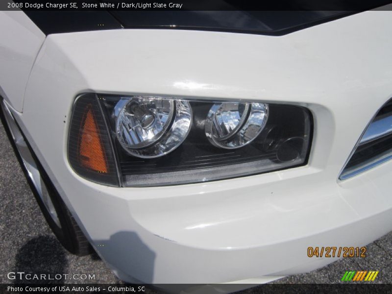 Stone White / Dark/Light Slate Gray 2008 Dodge Charger SE