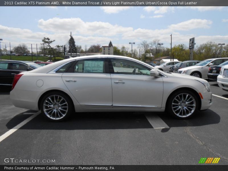 White Diamond Tricoat / Very Light Platinum/Dark Urban/Cocoa Opus Full Leather 2013 Cadillac XTS Platinum AWD