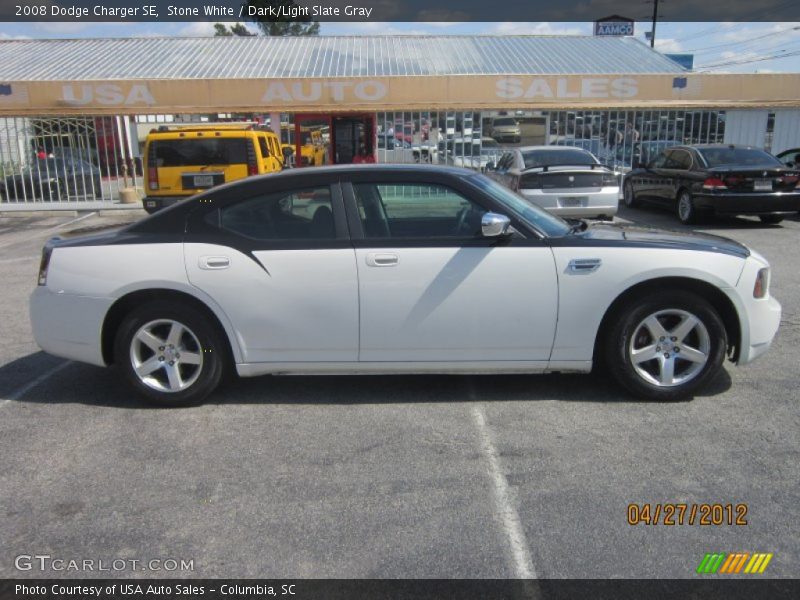 Stone White / Dark/Light Slate Gray 2008 Dodge Charger SE