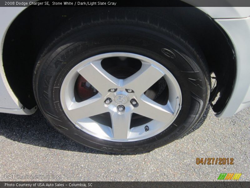 Stone White / Dark/Light Slate Gray 2008 Dodge Charger SE