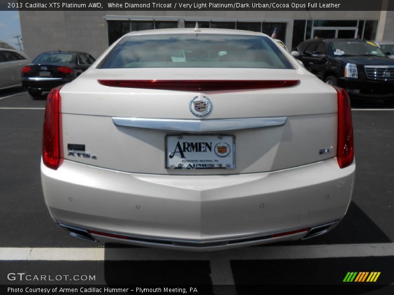 White Diamond Tricoat / Very Light Platinum/Dark Urban/Cocoa Opus Full Leather 2013 Cadillac XTS Platinum AWD