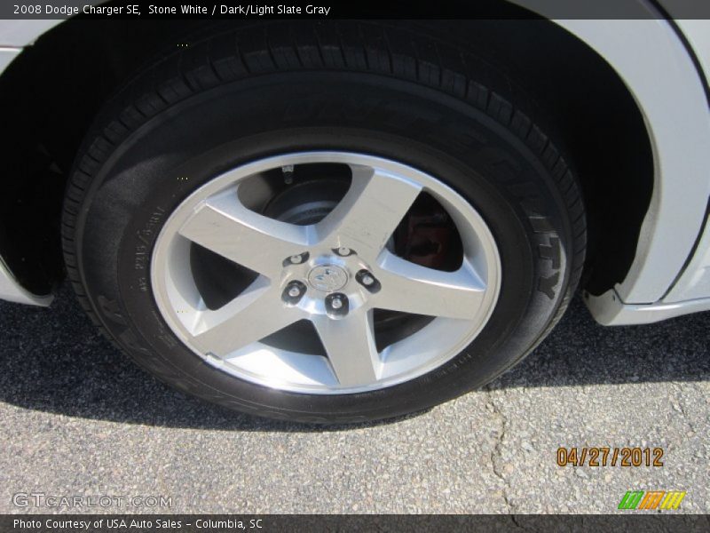 Stone White / Dark/Light Slate Gray 2008 Dodge Charger SE