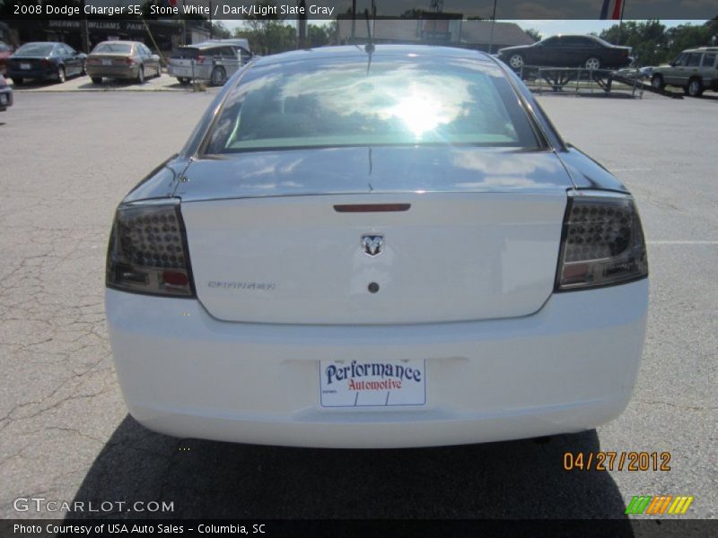 Stone White / Dark/Light Slate Gray 2008 Dodge Charger SE