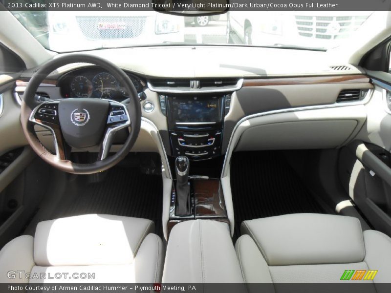 White Diamond Tricoat / Very Light Platinum/Dark Urban/Cocoa Opus Full Leather 2013 Cadillac XTS Platinum AWD