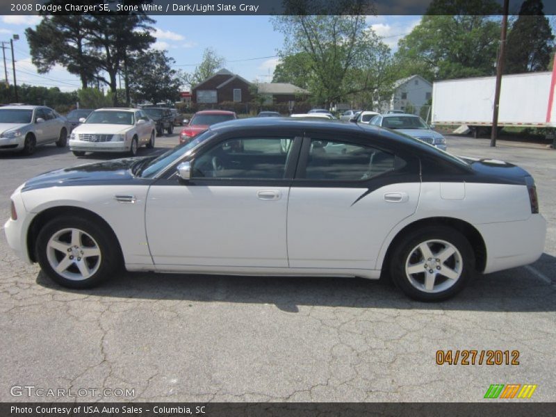 Stone White / Dark/Light Slate Gray 2008 Dodge Charger SE